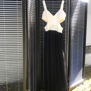 Black and white maxi dress